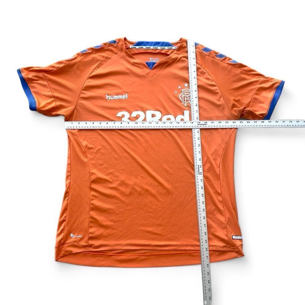 Hummel Glasgow Rangers‎ 2018-19 Futbol Soccer Jersey Orange / White Men's 4XL - Picture 9 of 9